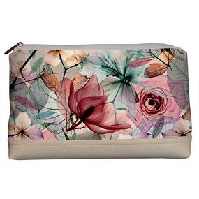 Косметичка дорожня жіноча Lovely Цветочная графика 26x15x8 см