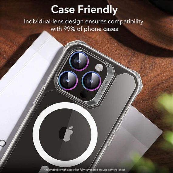 Захисне скло Metal Classic на камеру (в упак.) для Apple iPhone 15 Pro (6.1") / 15 Pro Max (6.7") | Зображення 5
