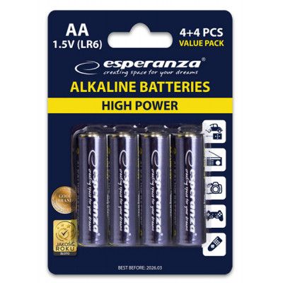 Батарейка Esperanza AA LR6 Alkaline * 8 (EZB103) | Зображення 2