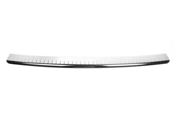 Накладка на задній бампер із загином (Omsa, нерж) Матова для Volkswagen T5 Transporter 2003-2010 рр. | Зображення 2