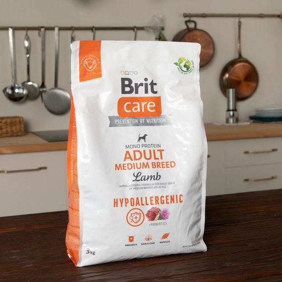 Корм сухий Brit Care Dog Hypoallergenic Adult Medium Breed для собак середніх порід гіпоалергенний з ягням 3 кг | Зображення 7