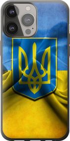 Чехол на iPhone 13 Pro Max Флаг и герб Украины 1 "375u-2371-17620"