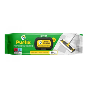 Серветки вологі Purfix «EXTRA» для прибирання підлоги 50 шт