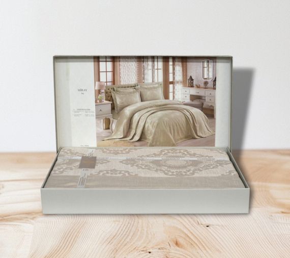 Покривало Gardines 240х260 см Miray бежеве | Зображення 1