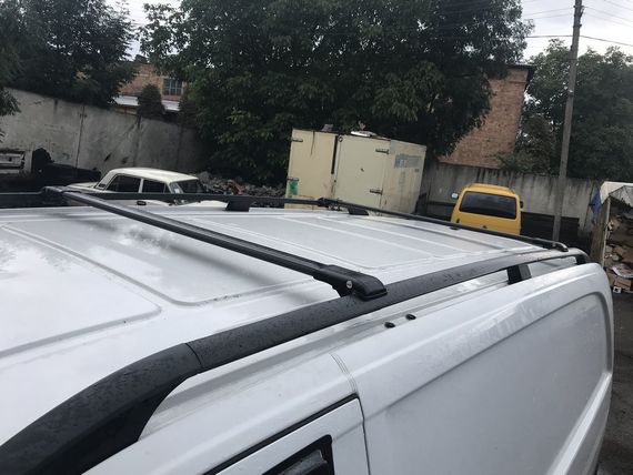 Перемички на рейлінги під ключ (2 шт) Чорний для Mercedes Vito / V W447 2014-2024 рр | Зображення 4