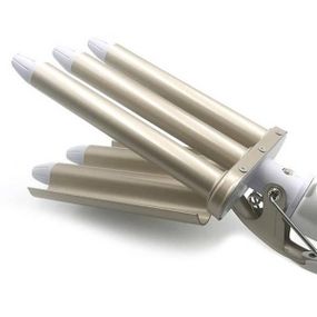 Тройная плойка для завивки волос с зажимом Geemy GM 2932 65 Вт