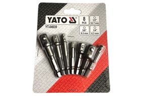 Набор держатели адаптер бит квадрат 1/4,3/8,1/2 8 штук YATO YT-04639