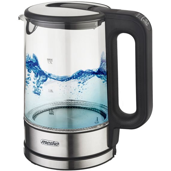 Електрочайник Mesko MS 1301 black 1850-2200Вт/ 1.7л/ скло/ встановлення температури | Зображення 4