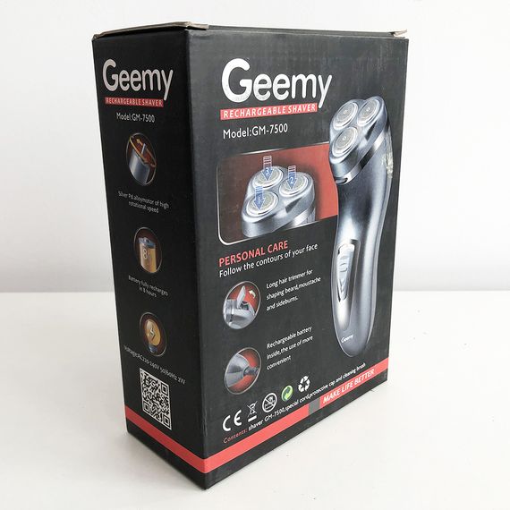 Профессиональная электробритва GEMEI GM-7500 | Бритва для бороды | EK-857 Триммер беспроводной | Зображення 3