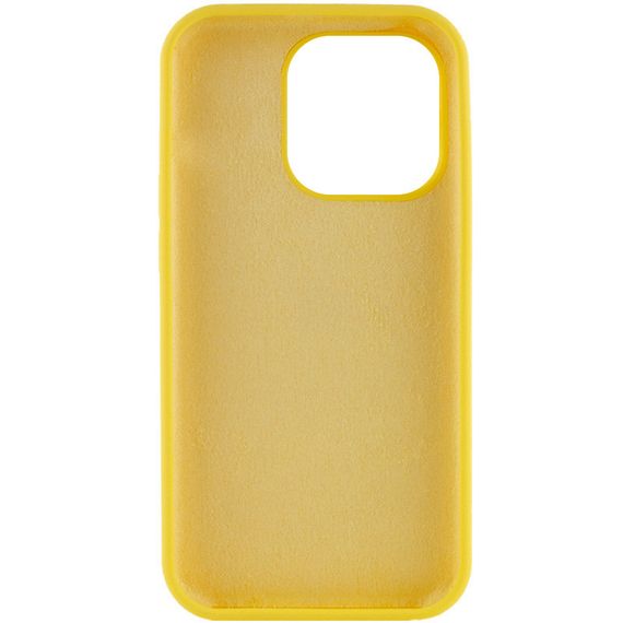 Чохол Silicone Case Full Protective (AA) NO LOGO для Apple iPhone 15 Pro (6.1") Жовтий / Yellow | Зображення 1