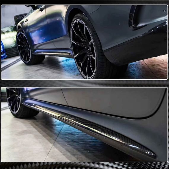 Боковые Пороги (для GT53 2018-2022, Сухой Карбон) для Mercedes AMG GT 4 X290 2018- гг | Зображення 3