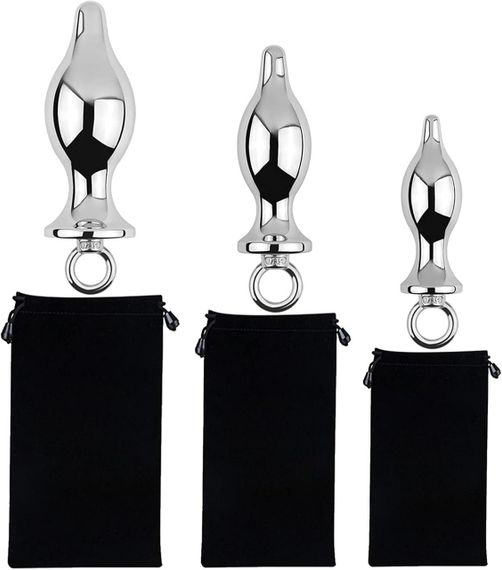 Анальна пробка посилений з кільцем для карабіна, Метал, розмір - L, OKOVA sexstyle | Зображення 4