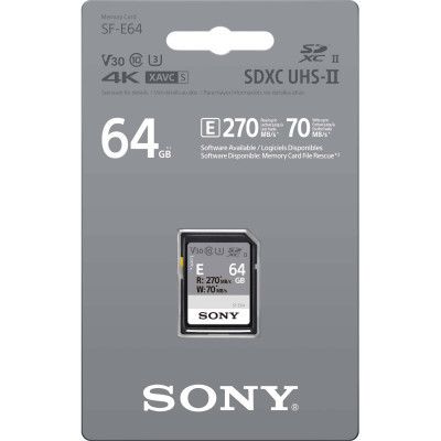 Карта памяти Sony 64GB SDXC class 10 UHS-II U3 V30 (SFE64A.ET4) | Зображення 1