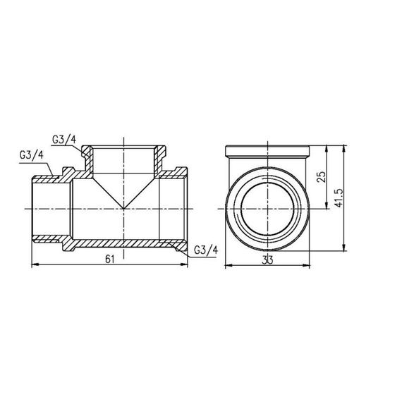 Тройник Thermo Alliance Forte 3/4" ВВН SF36320 | Зображення 1