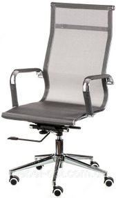 Кресло офисное Solano mesh grey реплика кресла Eames Style HB Ribbed Office Chair EA 119