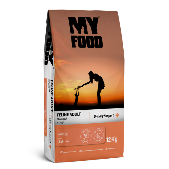 Сухой Корм ​​Myfood Суперпремиум для взрослых стерилизованных кошек с Лососем 12 кг