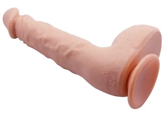 Фалоімітатор на присосці Baile Beautiful JASON 9,4" Flesh Sex Aura | Зображення 6