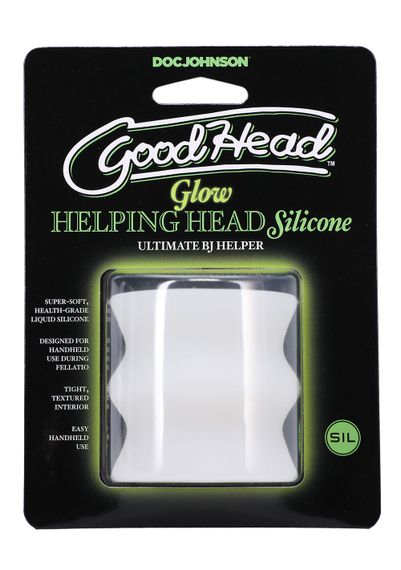 Мастурбатор Doc Johnson GoodHead - Glow Helping Head Silicone | Зображення 3