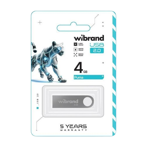 Флешка 4Гб USB 2.0 срібло Puma Wibrand | Зображення 1