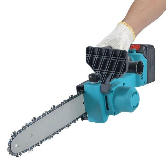 Акумуляторна ланцюгова пила 12" з 2-ма акумуляторами, в кейсі / Бездротова електропила / Електрична міні пила | Зображення 4