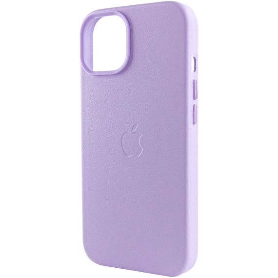 Шкіряний чохол Leather Case (AA Plus) with MagSafe для Apple iPhone 14 (6.1") Elegant purple | Зображення 5