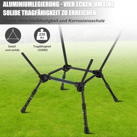 Складаний кемпінговий стілець 2 шт до 130 кг туристичне крісло зі спинкою легке портативне для риболовлі пікніка походів кемпінгу | Зображення 2