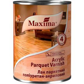 Лак паркетний поліуретан-акриловий глянцевий 2,5л Maxima