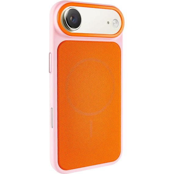 Чохол PC Textile Hybrid with Magnetic Fit для Apple iPhone 17 Air (6.5") Pink / Orange
