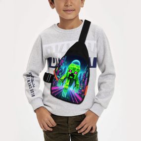 Сумка через плече дитяча Minecraft Кріпер 29х17 см сумка слінг для хлопчика (02100)