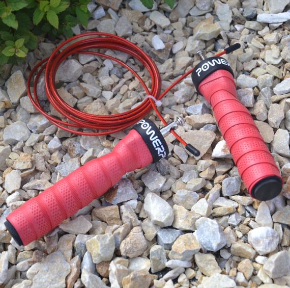 Скакалка швидкісна на підшипниках PowerPlay 4208 Fitness Jump Rope Червона (3m.) | Зображення 1