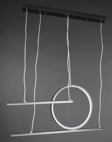 Люстра світлодіодна підвісна LED світильник для квартири на стелю лед 27160 Чорний 35-150х5х70 см.