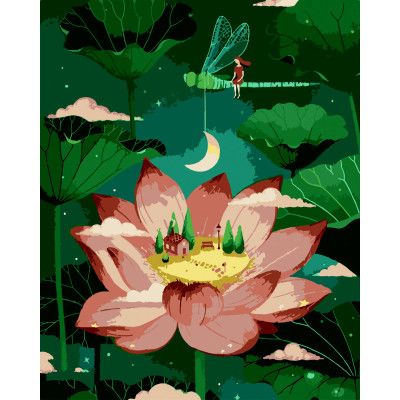 Картина по номерам ZiBi Лотос 40*50 см ART Line (ZB.64153) - Топ Продаж!
