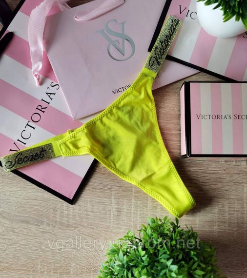 Женские кружевные стринги Виктория Сикрет со стразами, бикини стринги Victoria`s Secret, премиум качество