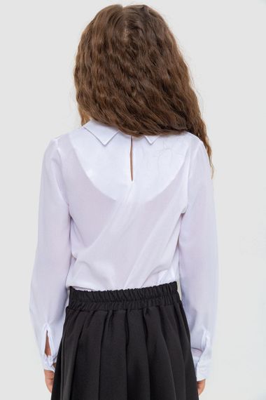 Блуза для дівчаток ошатна, колір білий, 172R103 | Зображення 3