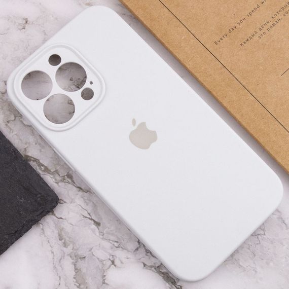 Чехол Silicone Case Full Camera Protective (AA) для Apple iPhone 14 Pro (6.1") Белый / White | Зображення 4