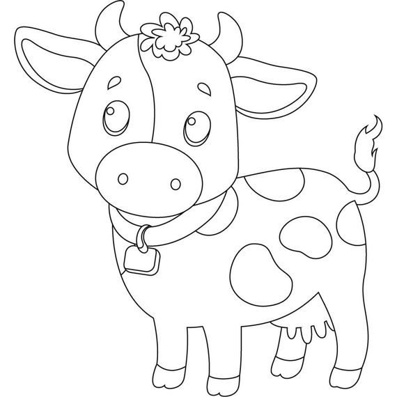 Роспись по холсту "Веселая коровка" 15105-AC 25х30 см