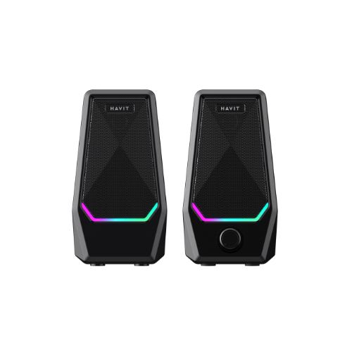 Акустична система 2.0 стерео HV-SK768 10W USB з підсвічуванням чорний Havit | Зображення 1
