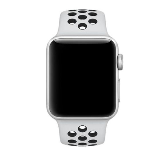 Спортивний ремінець з перфорацією Primo для Apple Watch 38mm / 40mm / 41mm - White&Black | Зображення 2