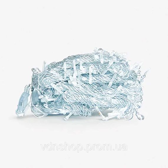 Новогодняя гирлянда штора 3х3 м 192 LED комнатная белый провод Белый ZWM33192LEDW | Зображення 1