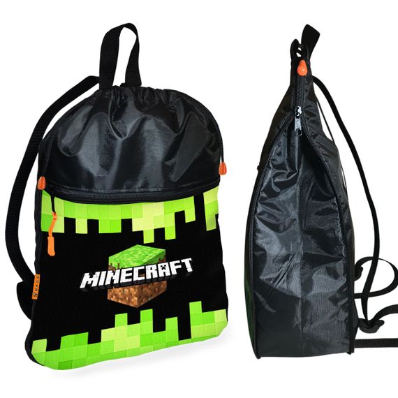 Шкільний рюкзак дитячий Minecraft + Сумка для взуття спортивної форми рюкзак-мішок для хлопчика (01708) | Зображення 1