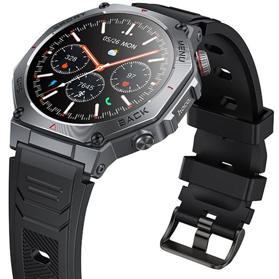 Смарт-годинник Hoco Y37 Smart sports watch (call version) Black | Зображення 3