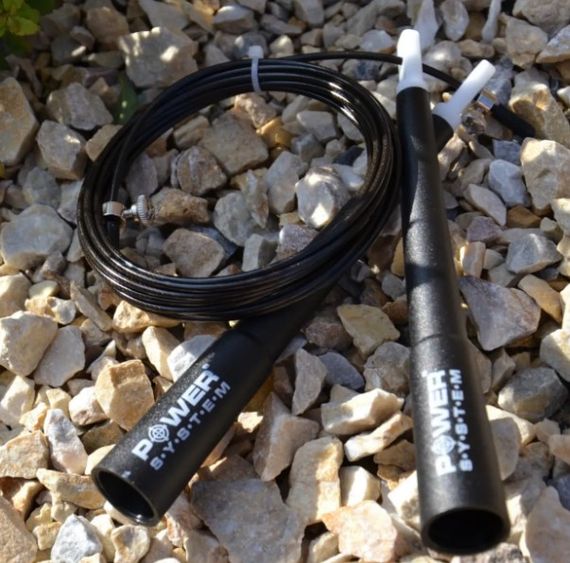 Скакалка швидкісна Power System PS-4033 Crossfit Jump Rope Black 2,8 м (PS-4033_Black) | Зображення 2