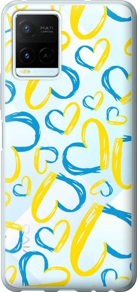 Чехол на Vivo Y21s Сердца UA "5292u-2550-17620"