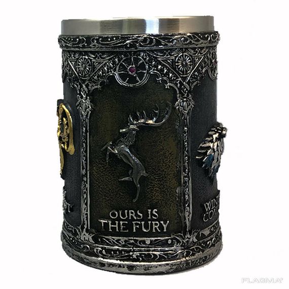 Кружка Чашка Бокал 3D Нержавеющая Сталь Игра Престолов Game Of Thrones Winter Coming | Зображення 4