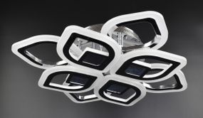 Люстра світлодіодна стельова LED світильник для квартири на стелю лед з пультом 26065 Хром 10х44х44 см.