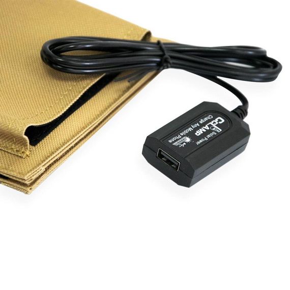 Сонячна панель трансформер з USB-виходом, 7,2 Вт, CCLAMP CL-670, Коричневий / Складна сонячна станція для заряджання телефону | Зображення 4