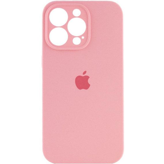 Чехол Silicone Case Full Camera Protective (AA) для Apple iPhone 14 Pro (6.1") Розовый / Light pink