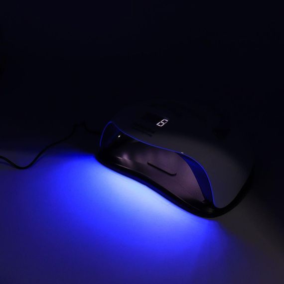 Лампа для манікюру LED + UV з підставкою для телефону, 168 Вт, SUN BQ-V9 / Настільна лампа для сушіння гель лаку | Зображення 5