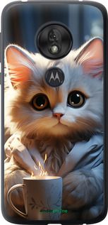 Чохол на Motorola Moto G7 Play Білий кіт "5646u-1656-2448"