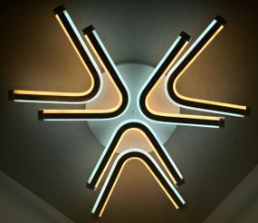 Люстра світлодіодна стельова LED світильник для квартири на стелю лед 25100 Білий 7х61х61 см.